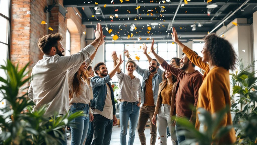 Members celebrating a good week