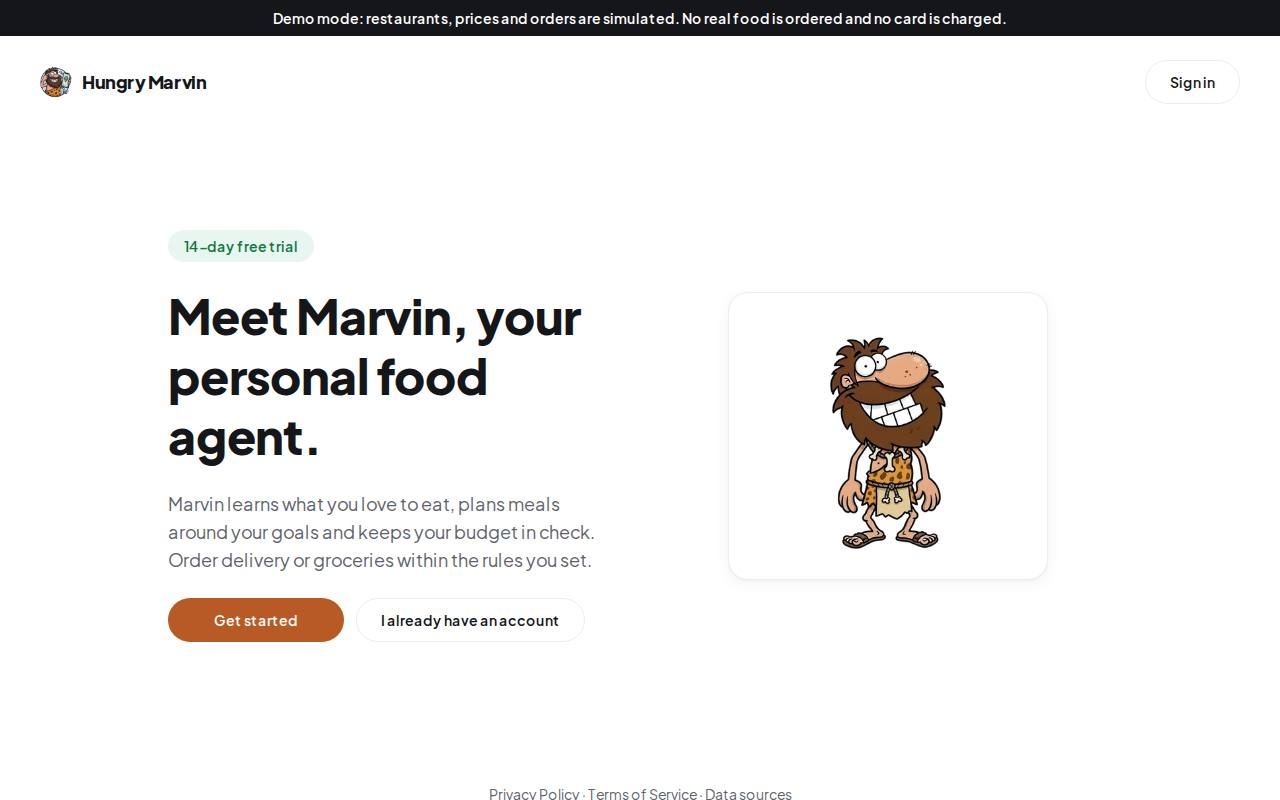 Screenshot of Hungry Marvin